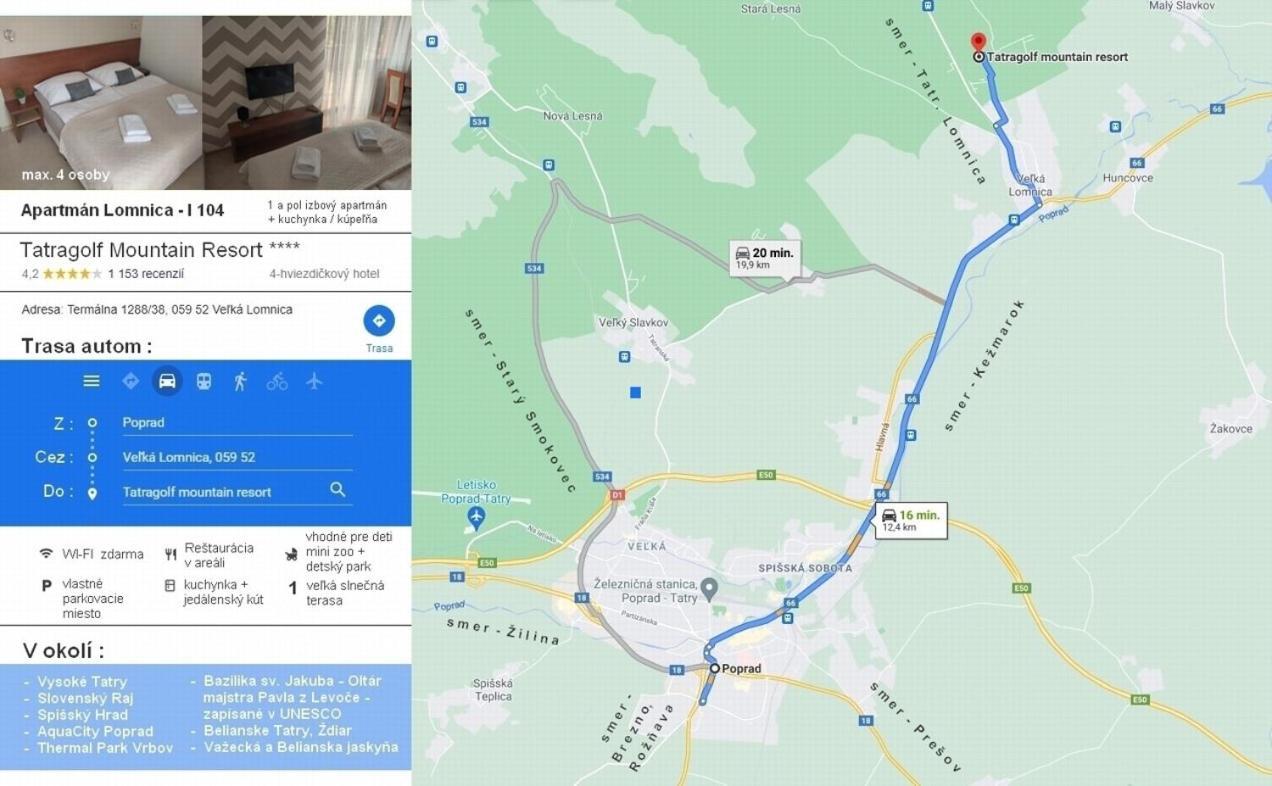 Apartman Lomnica Tatragolf I 104 Vel'ka Lomnica Dış mekan fotoğraf